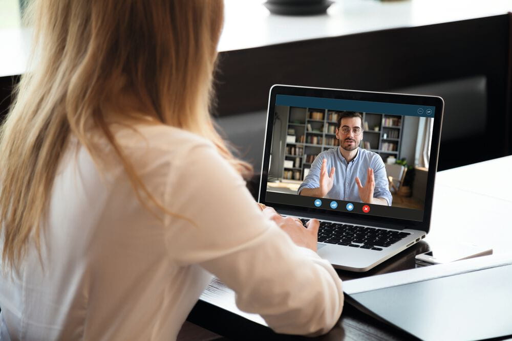 Videokonferenz Chat Beratung Laptop